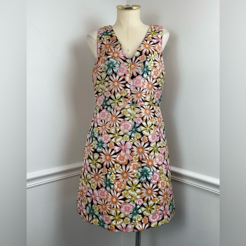 BANANA REPUBLIC Sleeveless Pastel Floral Dress | Size 8